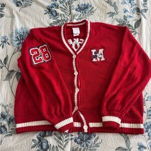 Mickey Mouse Her Universe Red Cardigan with White Accents